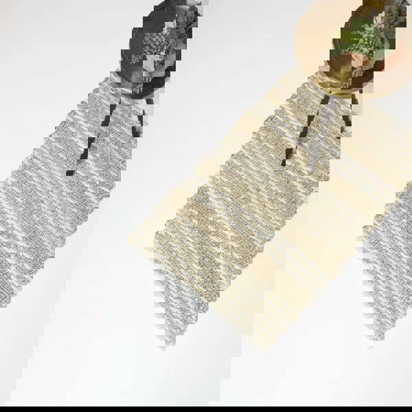 HOMESCAPES Arlyn Natural Striped Handwoven Jute Rug