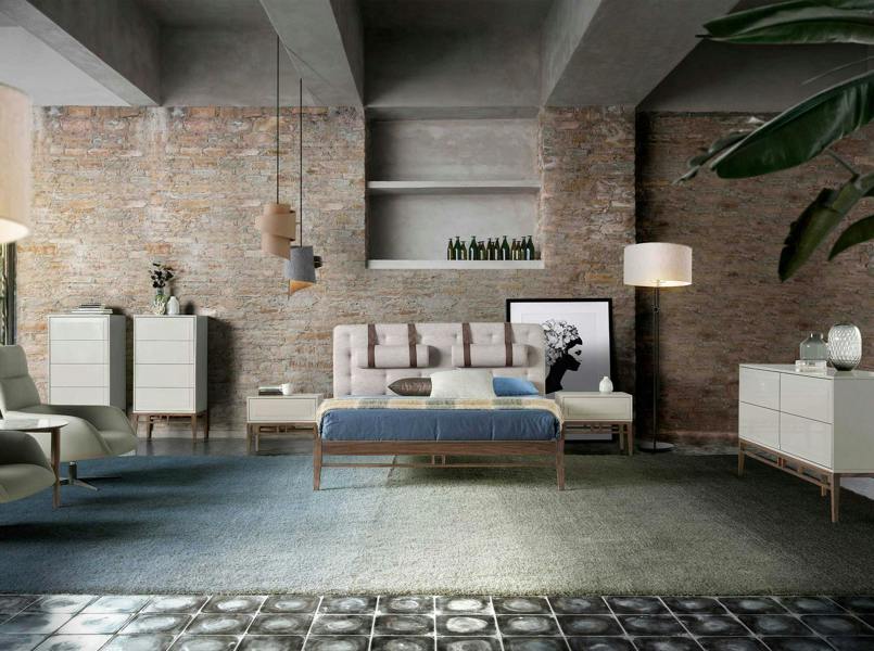 Angel Cerdá Grey Fabric Tufted Bed 7179