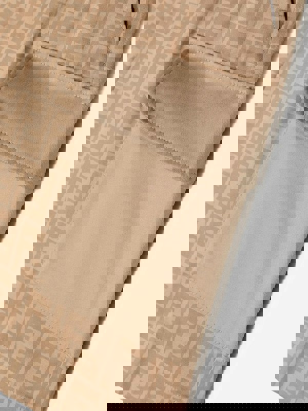 Fendi Kids Fendi Boys FF Logo Shorts in Beige