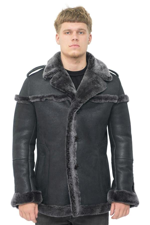 Infinity Leather Mens Merino Sheepskin Suede Jacket with Tie Belt-Kingsbridge
