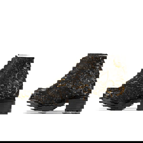 Embassy London Laviva - Black Gold - Women's wide fitted leather ankle boot with rubber soles