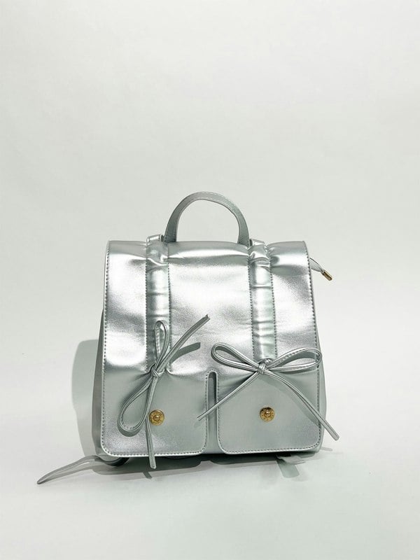 SVNX Bow Backpack in Silver