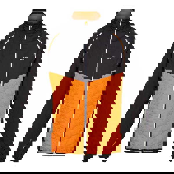 Regatta Mens Steren Hybrid Soft Shell Jacket - Orange Pepper/Ash