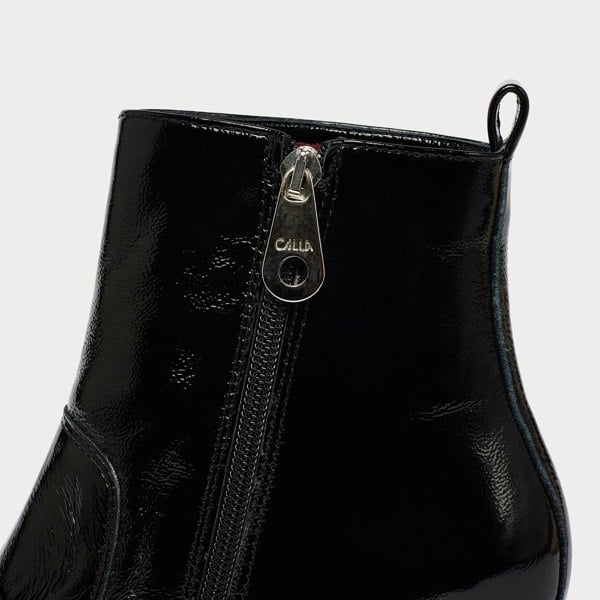 Calla Daphne Boots - Black Shine Leather