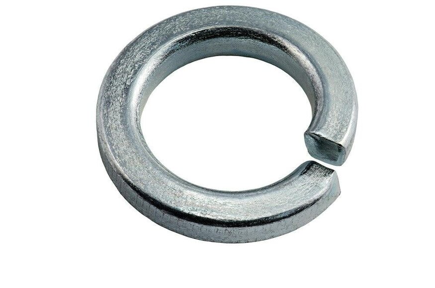 Fixaball Metric Split Spring Lock Washers Square Single Coil BZP Zinc