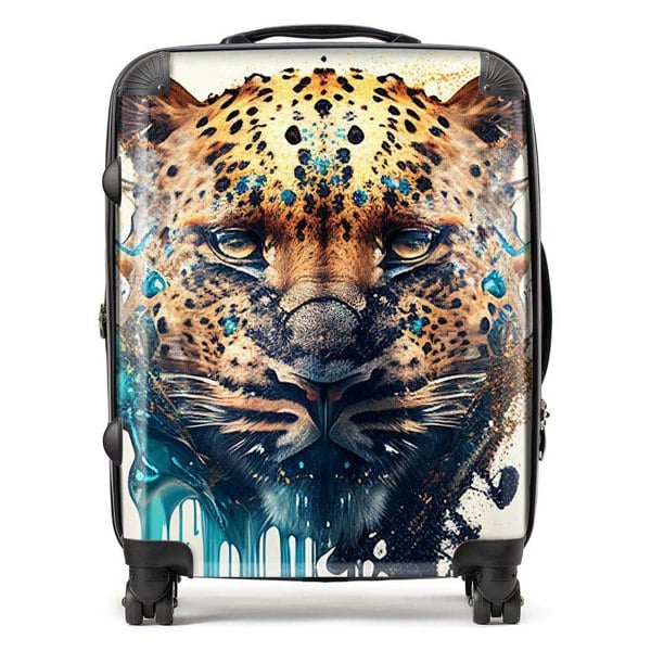 Warren Reed Leapoard Face Splashart On Light Background Suitcase