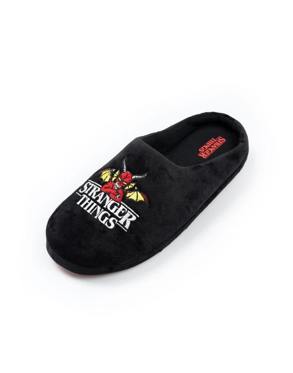 Stranger Things Unisex Black Logo Mule Slippers