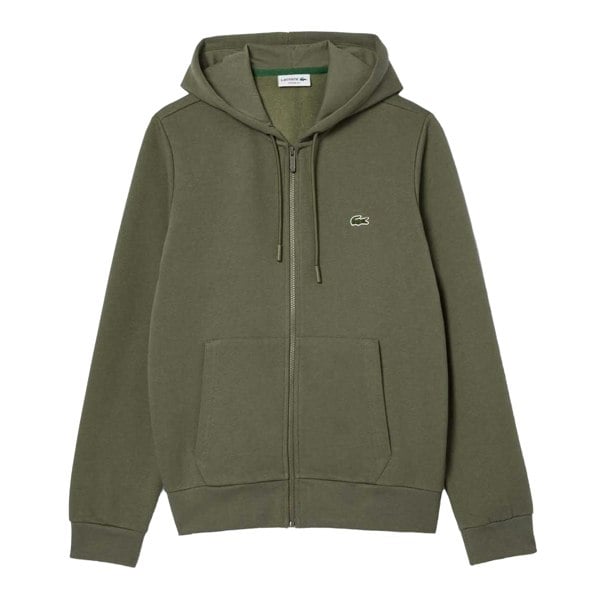 Lacoste Mens Fleece Full Zip Hoodie - Green