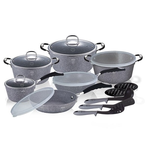 Berlinger Haus 18-Piece Cookware Set BH6196 | Grey Elegance