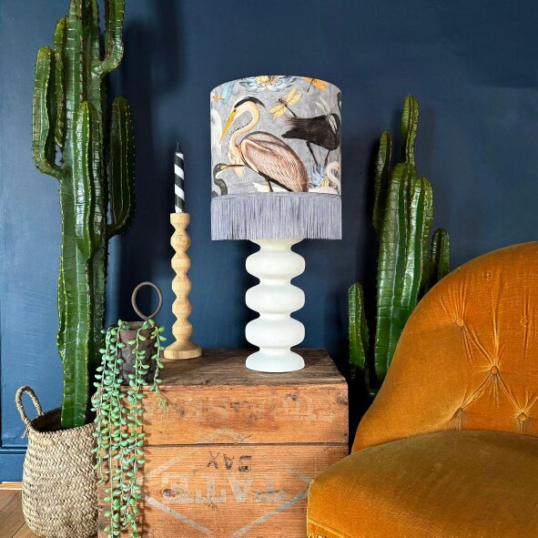 Love Frankie Large Pebble Table Lamp In Cream