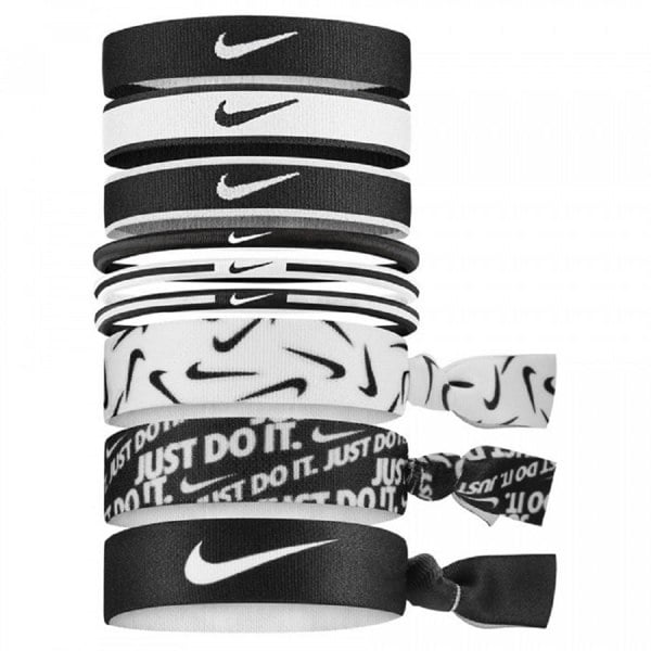 Nike Unisex Adult Hairband (Pack Of 9) - Black/White
