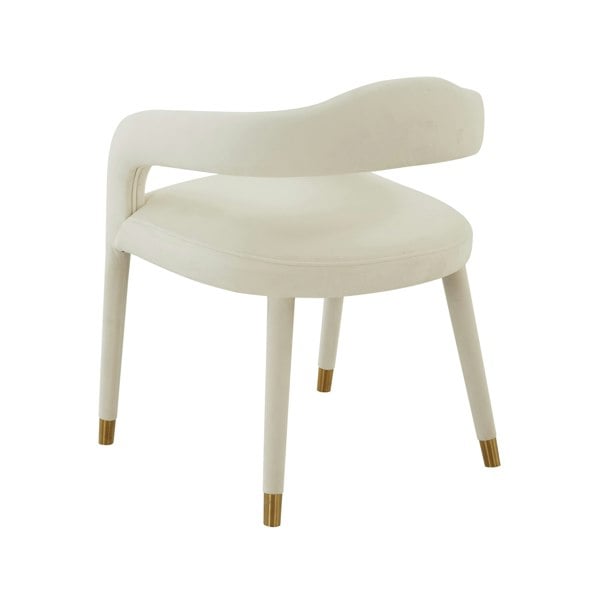 Furniture Edit Lucia Cream Velvet Dining Chair