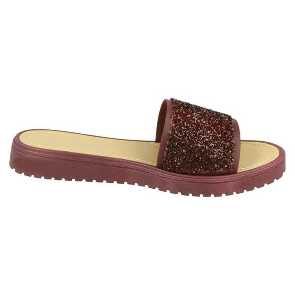 Savannah Ladies Savannah Open Toe Glitter Front Sandals