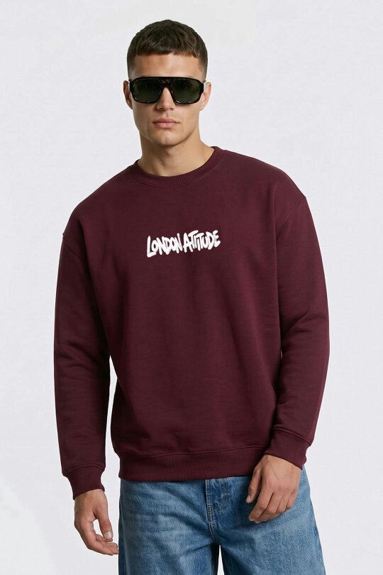 London Attitude Oversized Heavyweight City Graffiti Sweatshirt