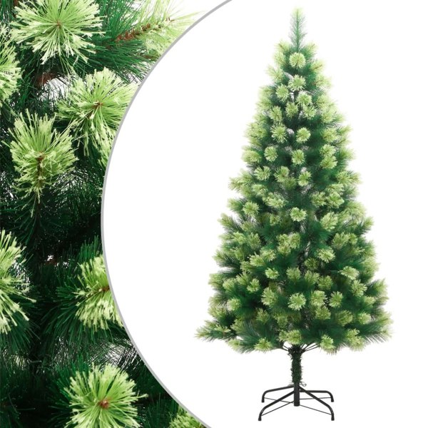 Berkfield Artificial Hinged Christmas Tree with Stand 180 cm