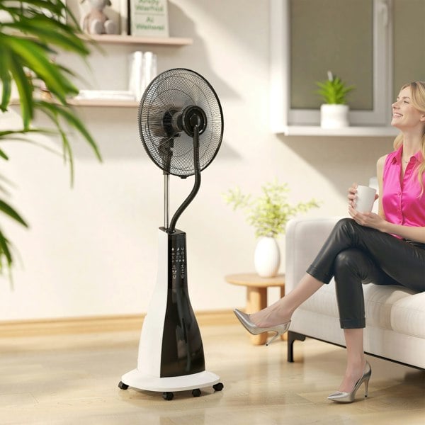 Pedestal Fan with Water Mist Spray