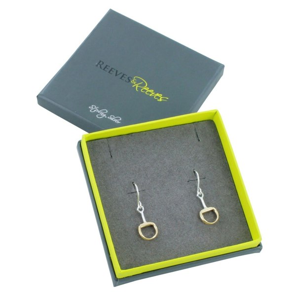 Sterling Silver Snaffle Bit Drop Earrings - Reeves & Reeves