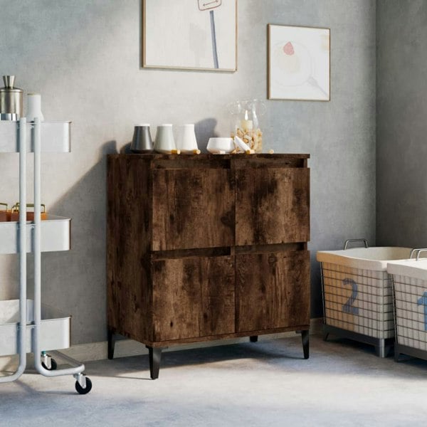 Berkfield Sideboard Smoked Oak 60x35x70 cm Engineered Wood