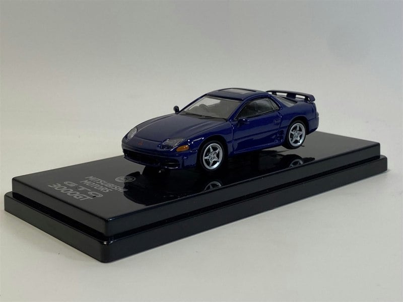 mitsubishi 3000gt gto mariana blue metallic rhd 1:64 paragon 65138