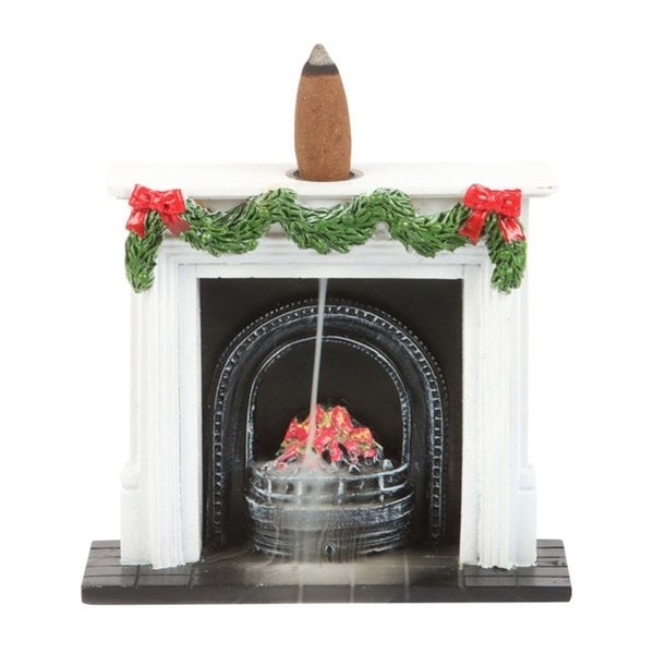 Serano Christmas Fireplace Backflow Incense Burner