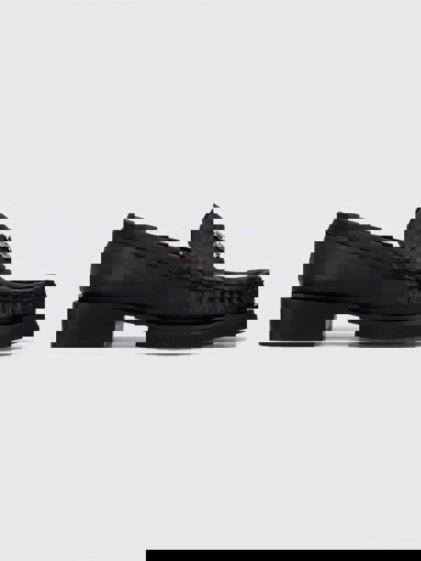 Ganni Butterfly Logo Loafers Black