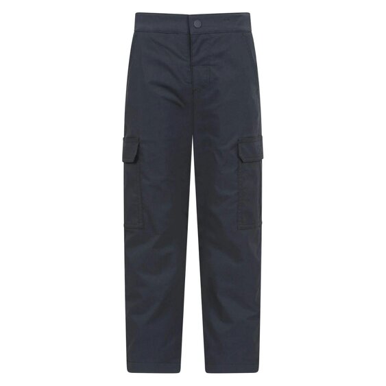 Mountain Warehouse Childrens/Kids Delta Stretch Fleece Lined Trousers - Black - Black - 100% Mixed