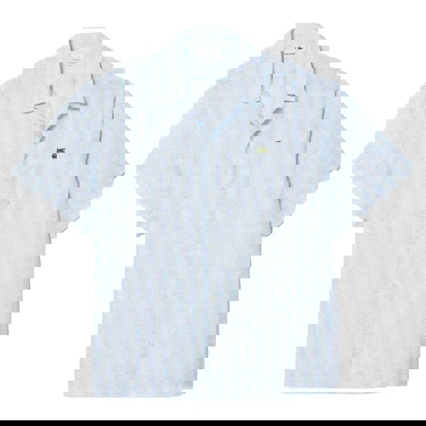 Lacoste Mens Relaxed Fit Short-Sleeved Shirt - Light Blue