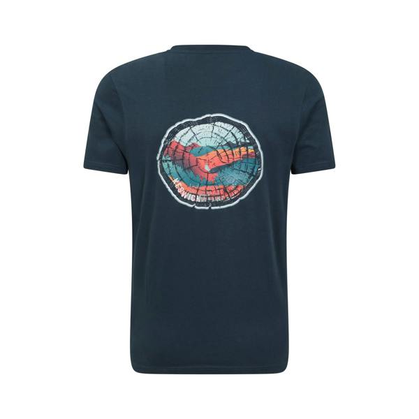 Mountain Warehouse Mens Keswick Tree Ring Organic T-Shirt - Dark Blue - 