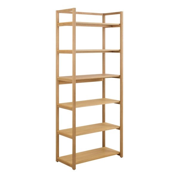 Furniture To Go Ludza Rectangular Bookcase With 6 Shelves in Oak