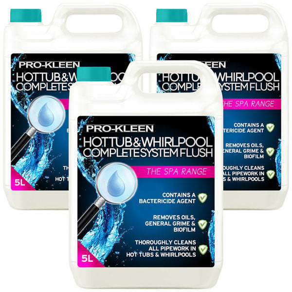 ProKleen 15L of Pro-Kleen Hot Tub & Whirlpool Complete System Flush Cleaner