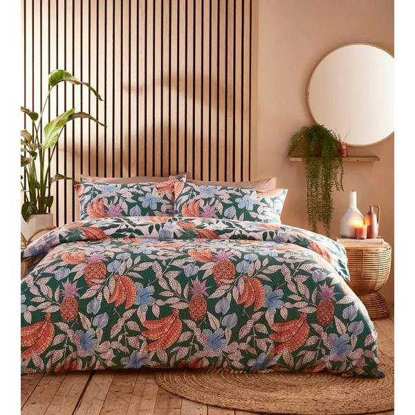Furn Cypressa Floral Duvet Cover Set - Jade - 