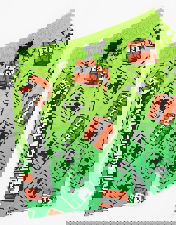 Minecraft Boys Green Creeper Swim Shorts