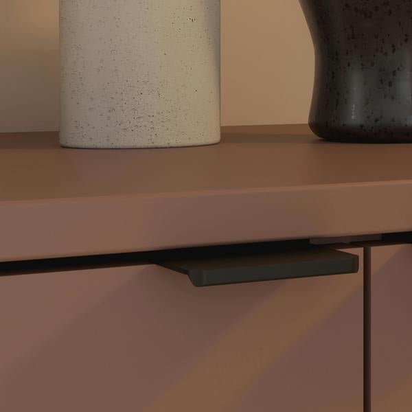 Furniture To Go Ganymede TV Unit with Open Shelf, 2 Drawers & 2 Doors in Terracotta
