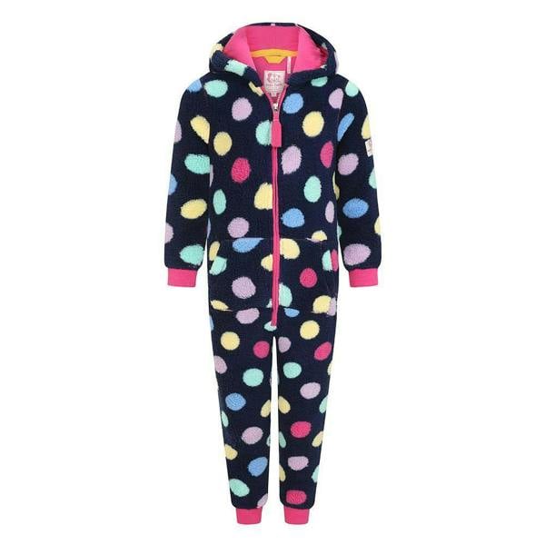 Lazy Jacks Girls Spotted All-In-One Nightwear - Multicoloured