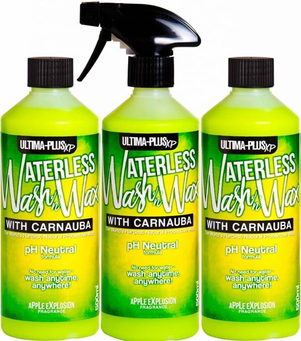 Ultima Plus XP Ultima-Plus XP pH Neutral 500ml x3 Apple Xplosion Car Cleaner Waterless Wash & Wax with Carnauba