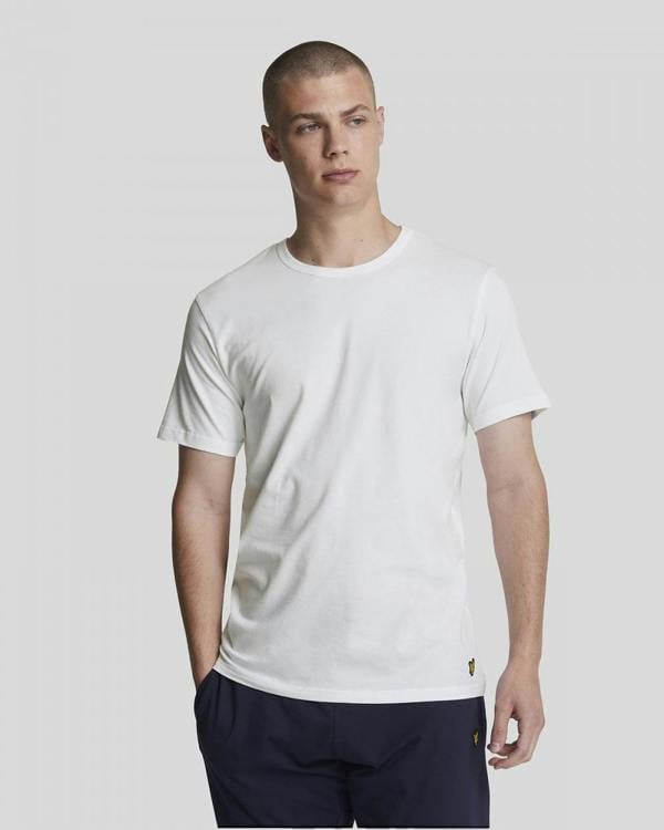 Lyle & Scott Mens Basic 3 Pack T-shirt - 626 White - CHO - Designer Mens Short Sleeve T-Shirts & Tops