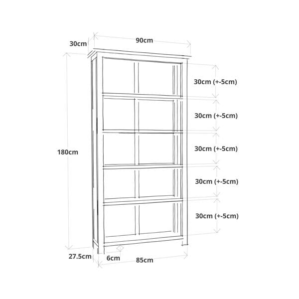 Cabinet Bits Bookcase 180x90x30cm