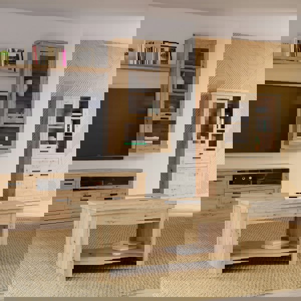 Furniture To Go Corona Wall Display cabinet in Artisan Oak