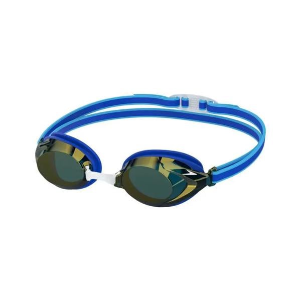 Speedo Vanquisher 3.0 mirrored junior swim goggle with blue black lenses