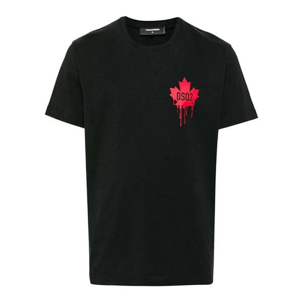 Dsquared2 Dripping Maple Leaf T-Shirt Black M