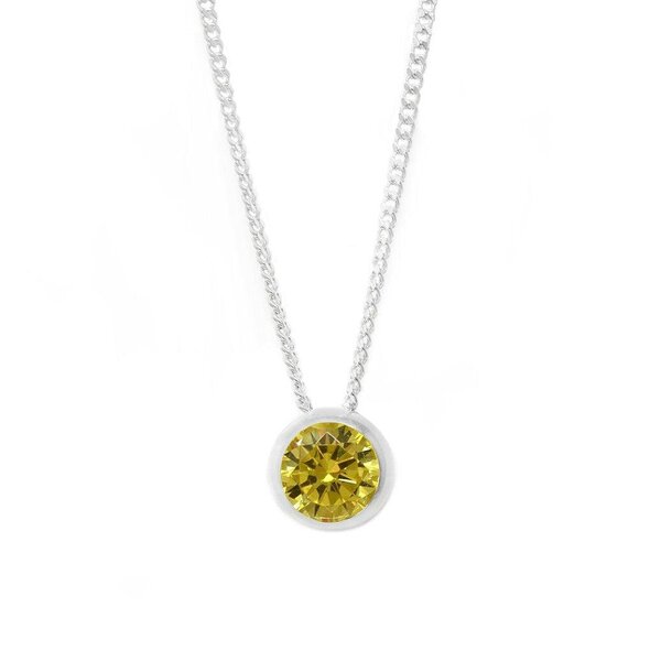 Say It With January Birthstone Necklace - Sterling Silver - November