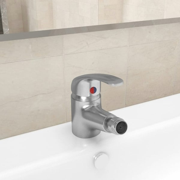 Berkfield Bathroom Bidet Mixer Tap Silver 13x12 cm