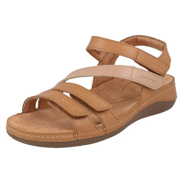 Clarks Ladies Clarks Hook and Loop Summer Sandals Cecily Mix