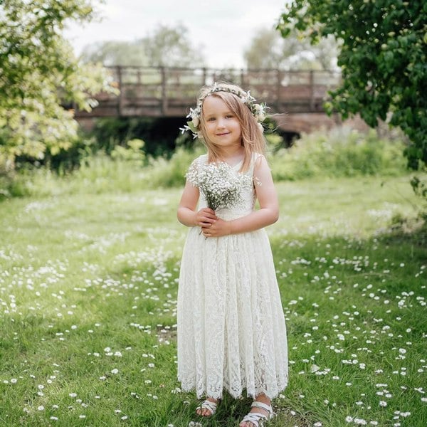 UK Flower Girl Boutique Florence Flower Girl Dress - Lemon