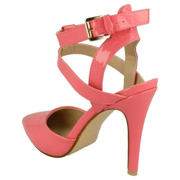 Anne Michelle Ladies Anne Michelle High Heel Ankle Strap Court Shoe