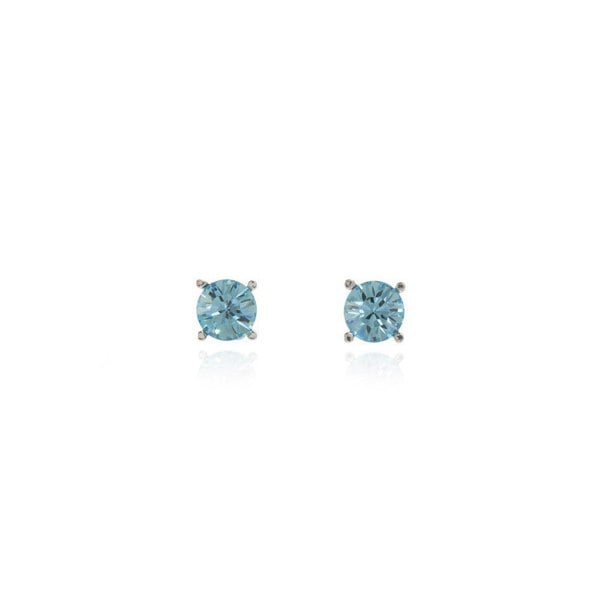 Cachet London Laine 8mm Aquamarine Silver Earrings