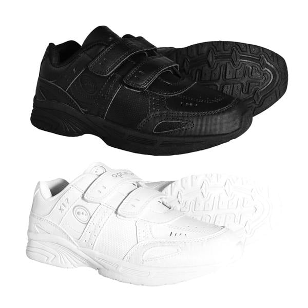 X17 Easy Fasten School Trainers (Infant & Junior) – Black & White - Optimum