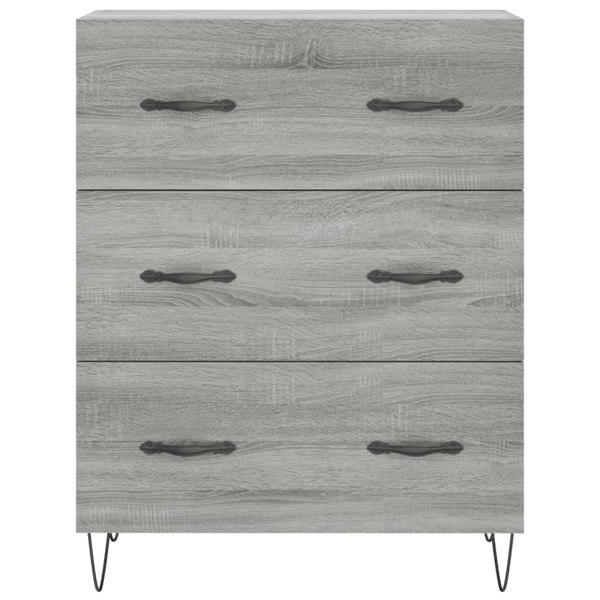 Berkfield Highboard Grey Sonoma 69.5x34x180 cm Engineered Wood