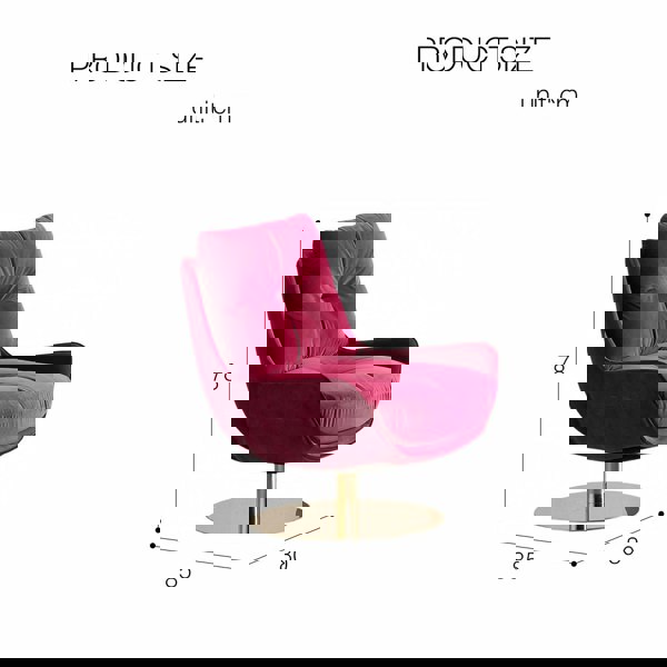 Rit Concept Bonnet Swivel Lounge Chair With Ottoman