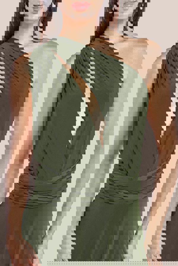 Multiway Tie-Up Maxi Dress - Olive DR1186BB